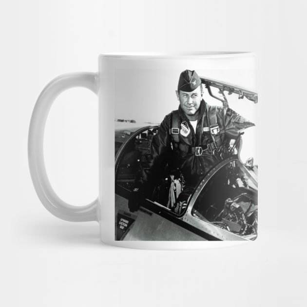 Portrait of Charles Chuck Yeager, American pilot (H425/0012) by SciencePhoto